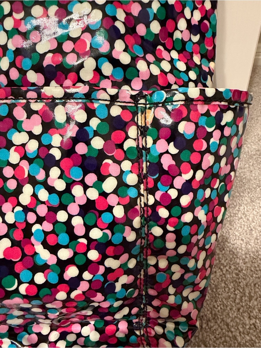 Kate spade baby bag Multicolor Confetti Crossbody Tote with Black Strap - Picture 4 of 15